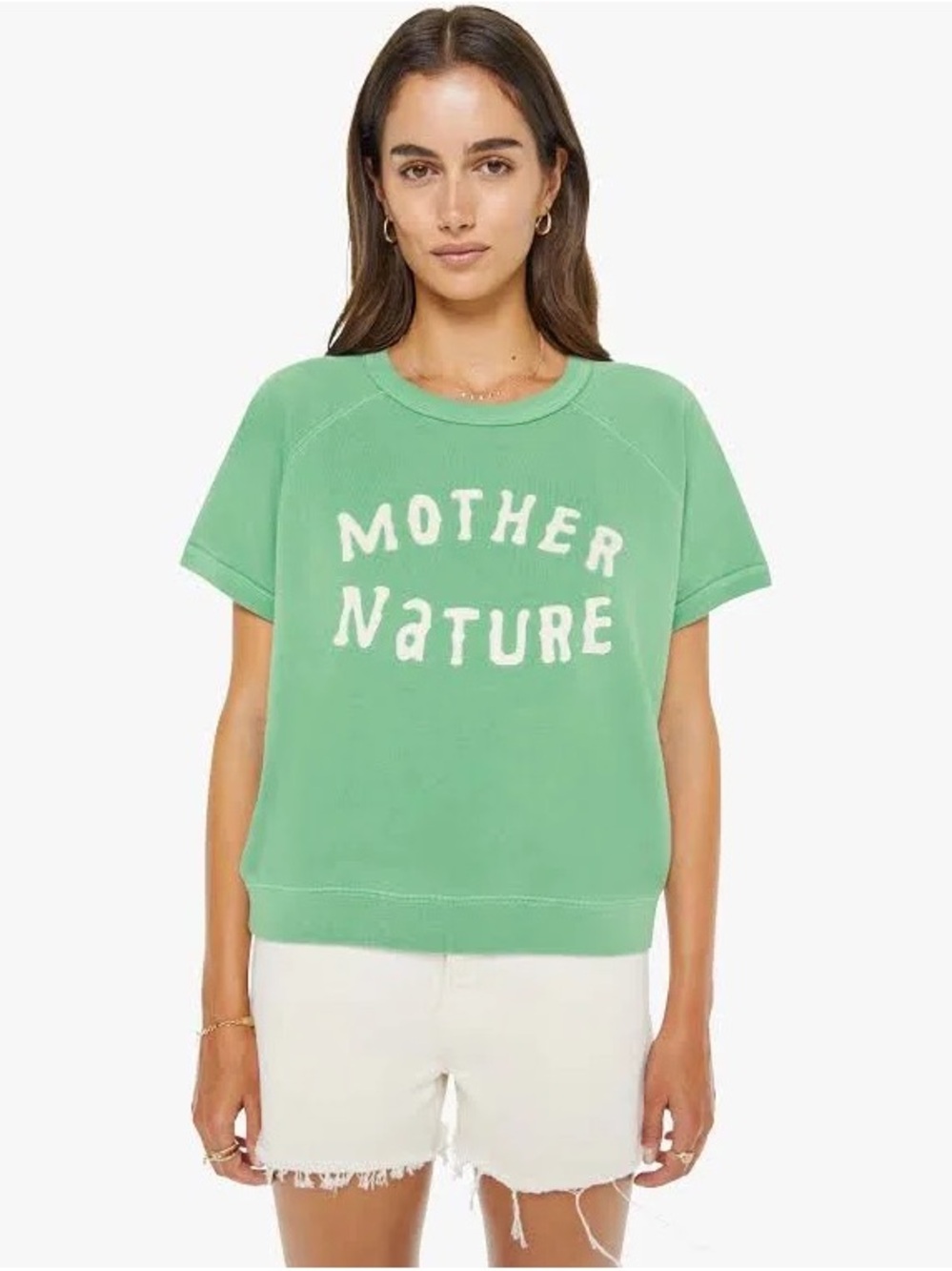 MOTHER 'Mother Nature' Short Sleeve Sweatshirt